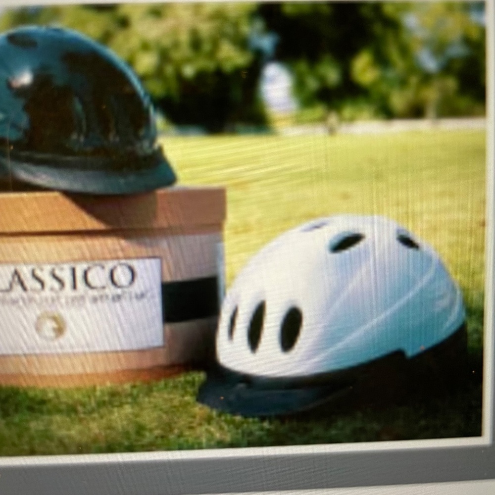 Classic White Equestrian Riding Helmet